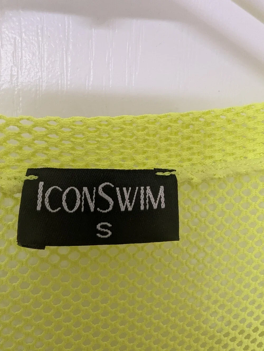 Neon Yellow/ Green  Mesh Swim Cover  Crop Top and Shorts